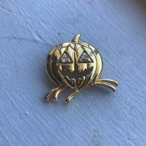 Gold Pumpkin Brooch